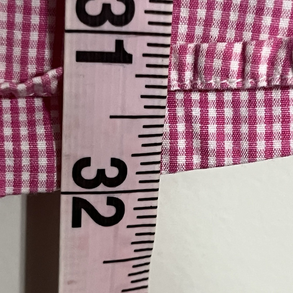 VTG Ralph Lauren Shirt Mens Polo Jeans Button Down Gingham Plaid Pink White XXL - Picture 9 of 11